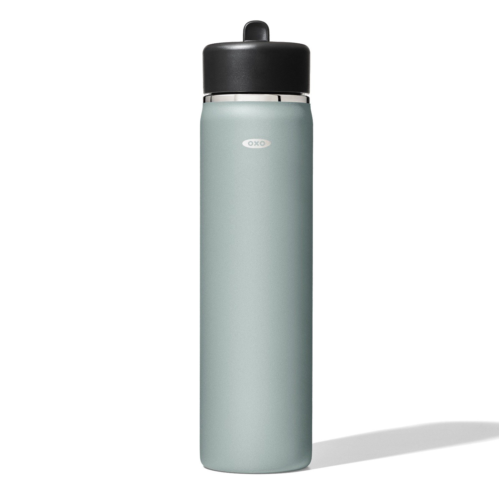 OXO Strive 24oz Wide Mouth Water Bottle with Straw Lid - Slate