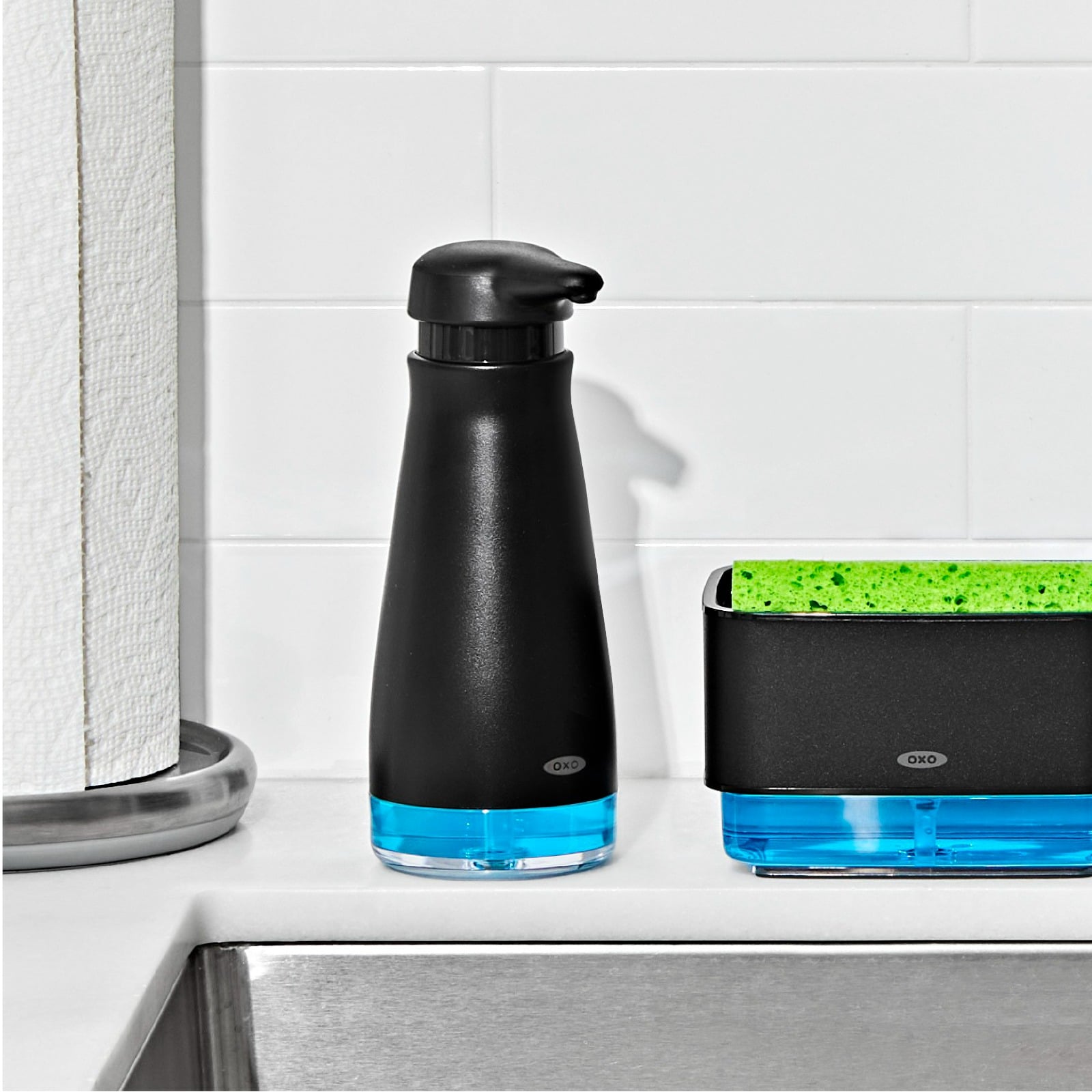 Stainless Steel Soap Dispenser - Black details tab image.