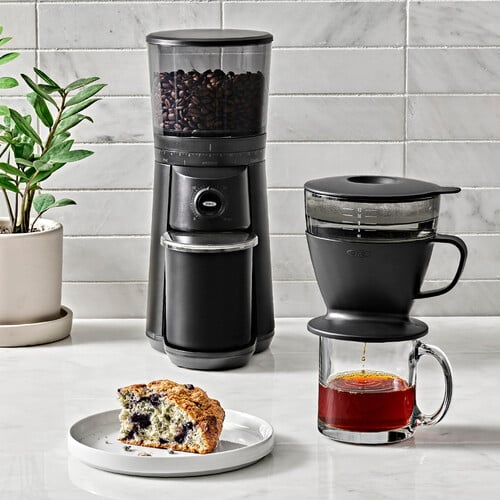 Pour Over Coffee Maker with Water Tank - Matte Black details tab image.