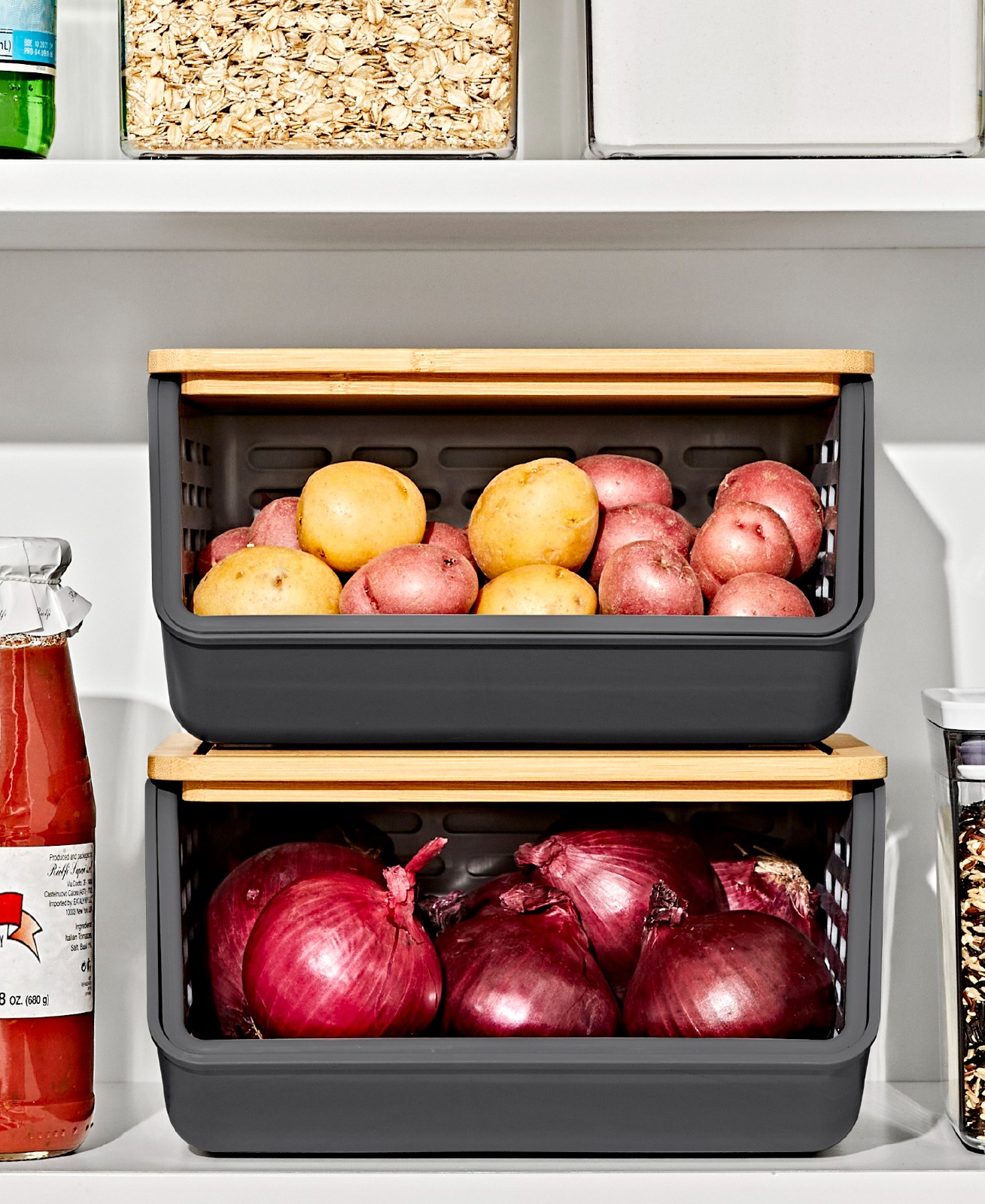Produce Saver - Root Vegetable Bin with Lid details tab image.