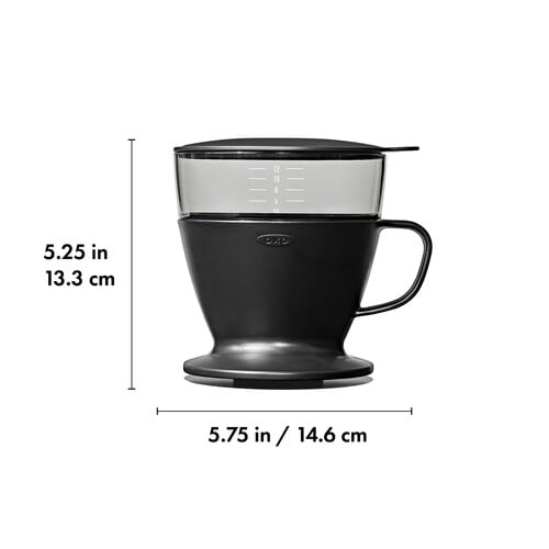 Pour Over Coffee Maker with Water Tank - Matte Black specifications tab image one