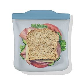 Silicone Reusable Bag  Sandwich (28 oz) - Ocean Blue