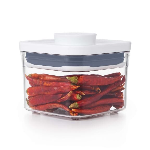 OXO POP Container, Small Square Mini 0.4 qt. with szechuan chiles