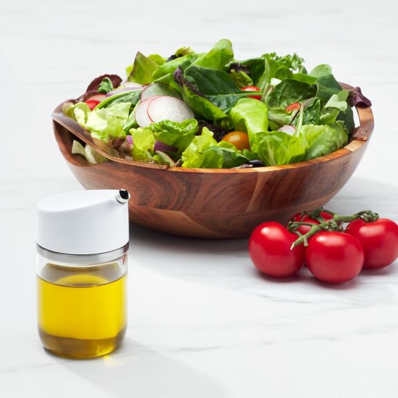 Oil for salad in OXO Good Grips 5 oz Precision Pour Glass Dispenser