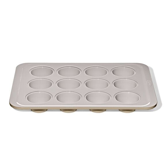 Non-Stick Pro Ceramic Coated Metal Bakeware 12-Cup Muffin Pan - Biscuit
