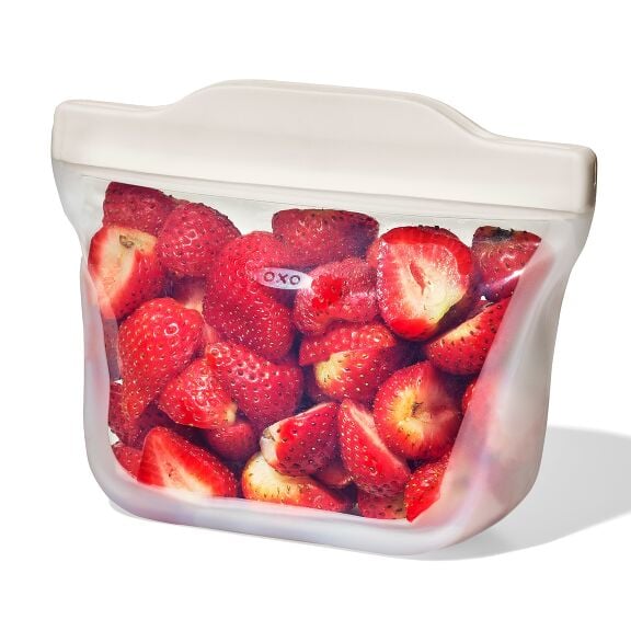 OXO Good Grips Silicone Reusable Bag - Stand-Up Snack (12 oz) – Oat