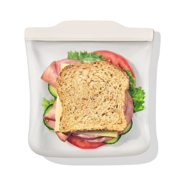 OXO Good Grips Silicone Reusable Bag - Sandwich Bag (28 oz) - Oat