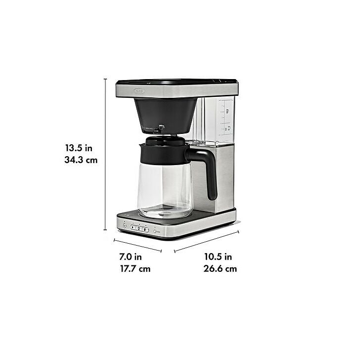 8-Cup Coffee Maker with Podless Single-Serve Function and Glass Carafe