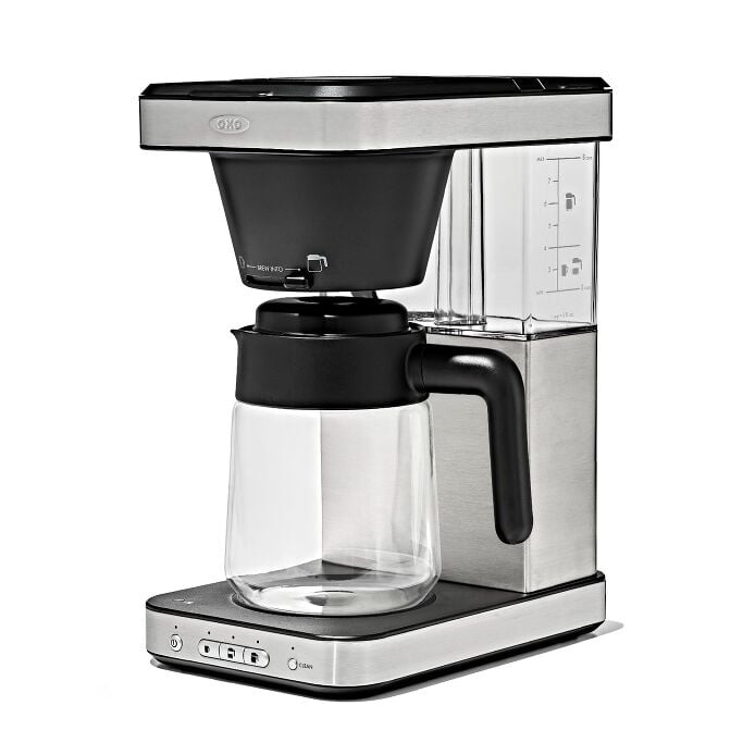 8-Cup Coffee Maker with Podless Single-Serve Function and Glass Carafe