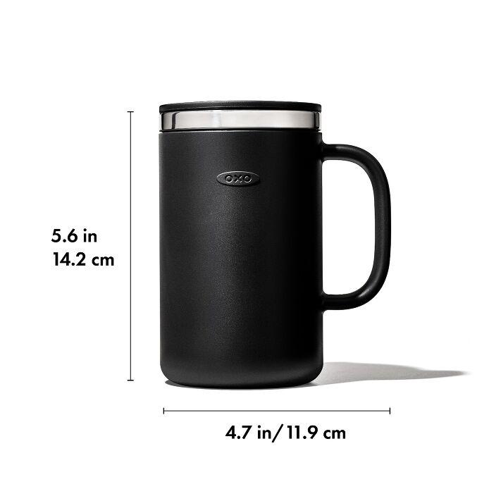 black travel coffee cup Ello Jones 11oz Vacuum Insulated Stainless Steel Travel Mug main image 1