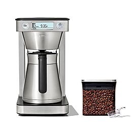 12-Cup Coffee Maker with Podless Single-Serve Function & Steel Coffee POP  Container (1.7 Qt) with Scoop Bundle
