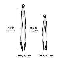 2-Piece Tongs with Nylon Heads Set