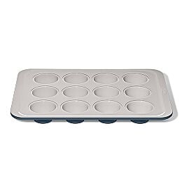 Non-Stick Pro Ceramic Coated Metal Bakeware 12 Cup Muffin Pan – Storm Blue