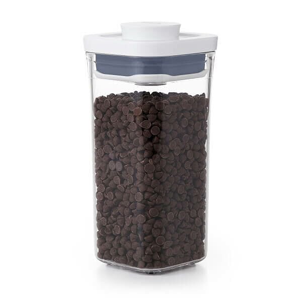 OXO POP Container, Mini Square Short 0.5 qt. filled with 14 oz. of grains
