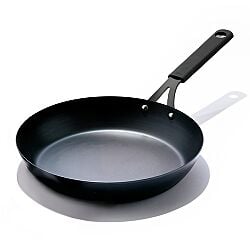 OXO Carbon Steel Obsidian Series 12-Inch Frypan with Silicone Sleeve
