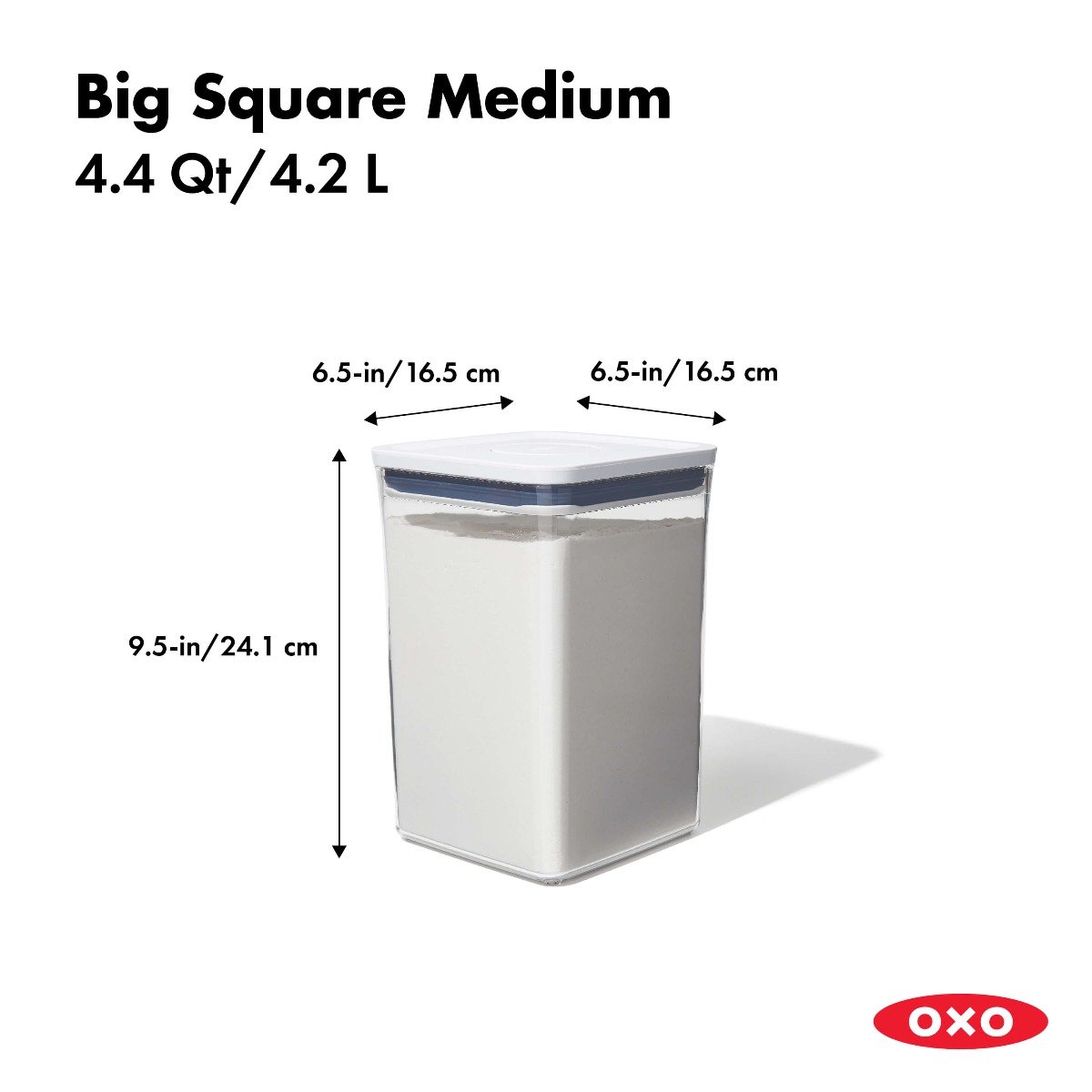 POP Container - Big Square Medium (4.4 Qt.) specifications tab image one