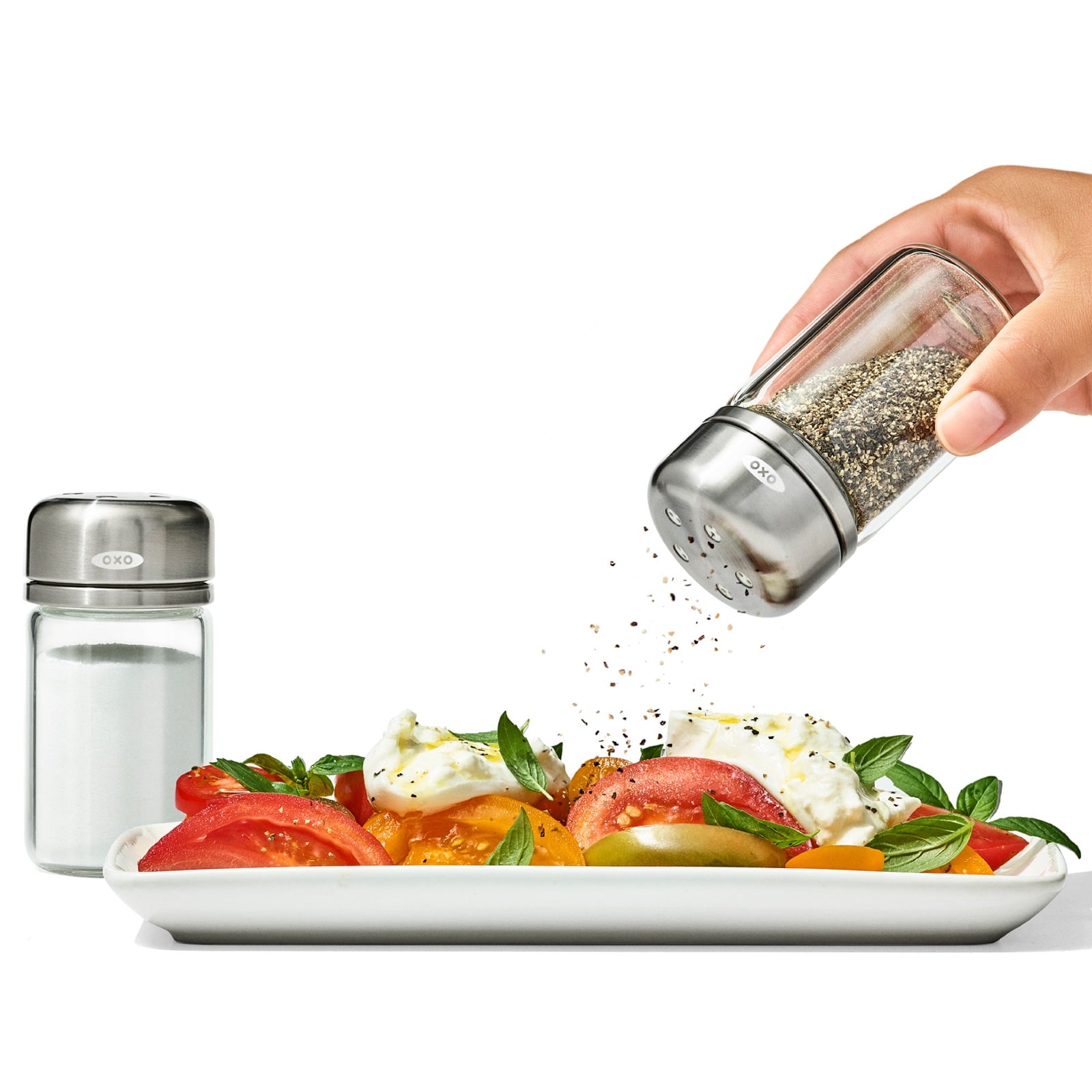 Glass Adjustable Shaker Set details tab image.