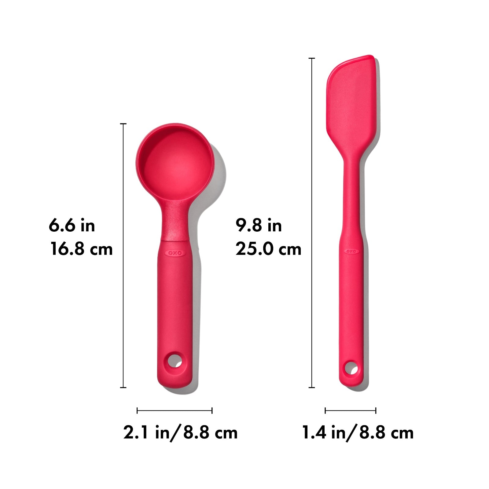 Silicone Cookie Scoop & Small Spatula Set details tab image.