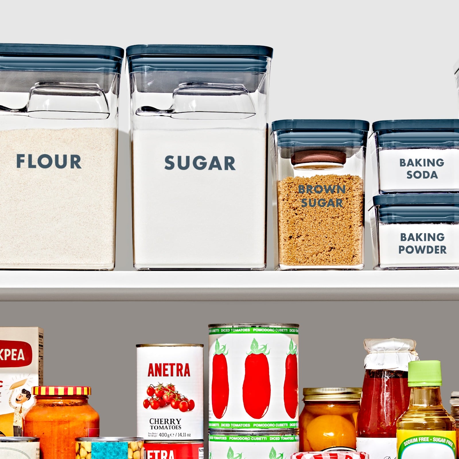 8-Piece Prelabeled Baking POP Container Set – Storm Blue details tab image.