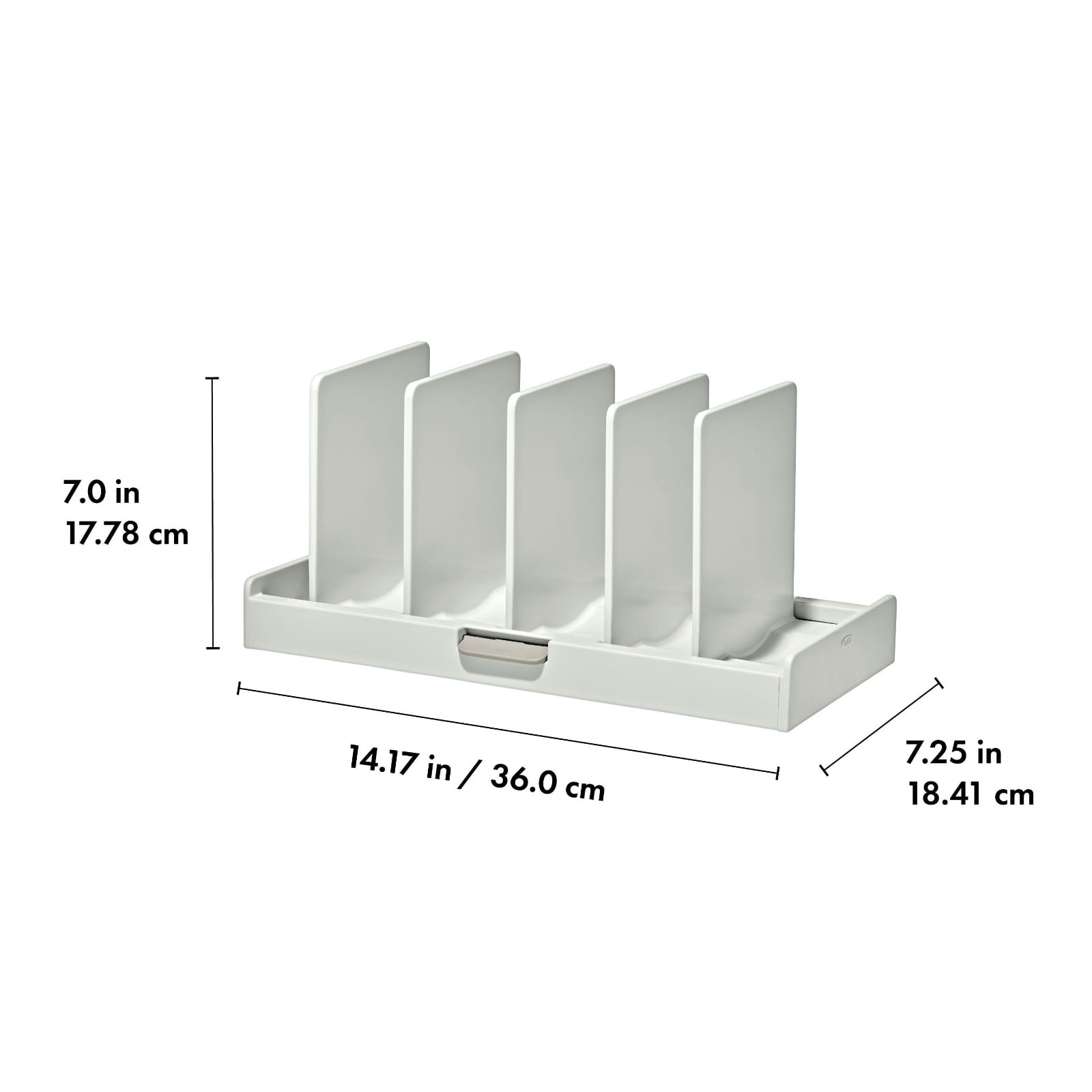 Adjustable Cookware Organizer specifications tab image two