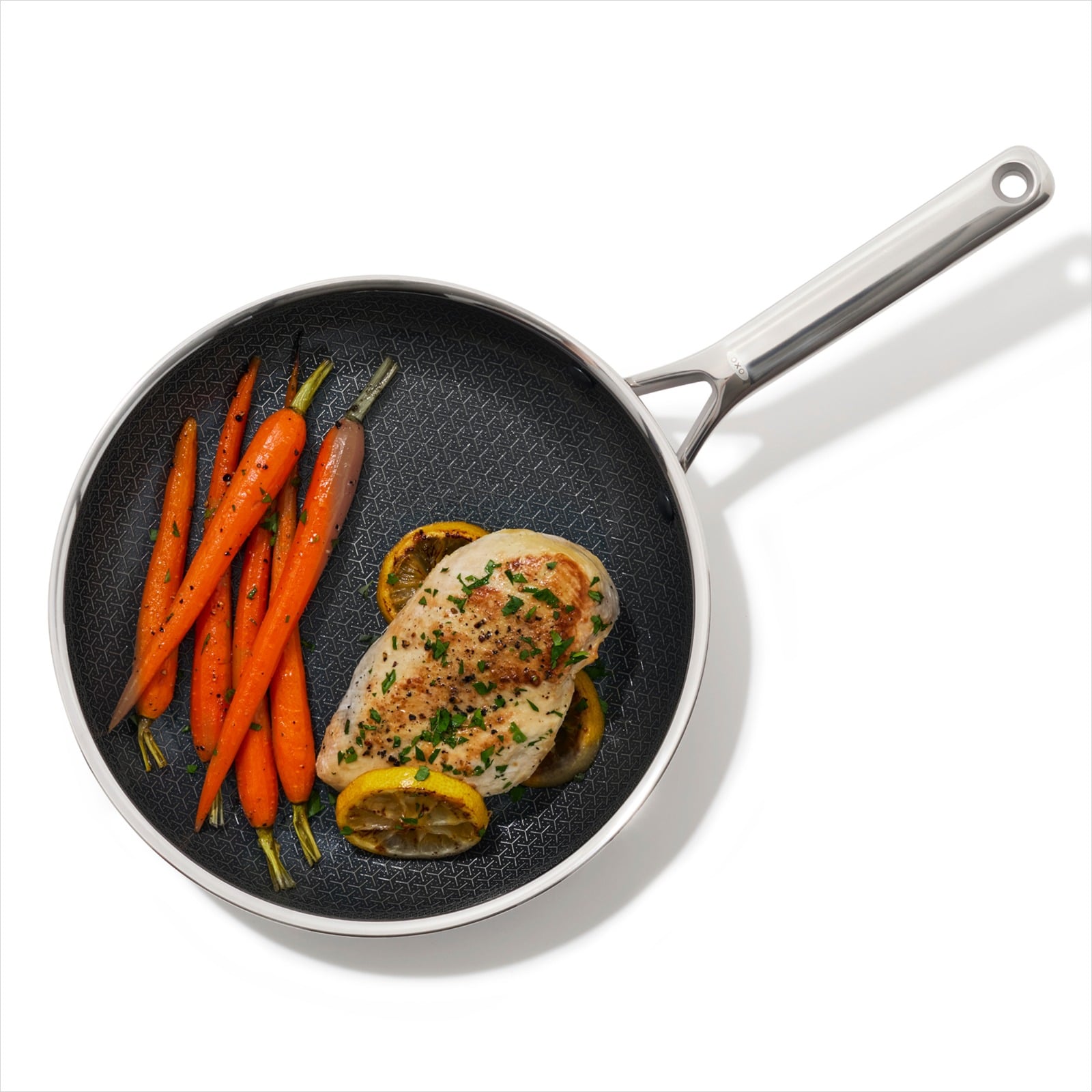 Trident Hybrid Non-Stick Stainless Steel 10 in Fry Pan  details tab image.