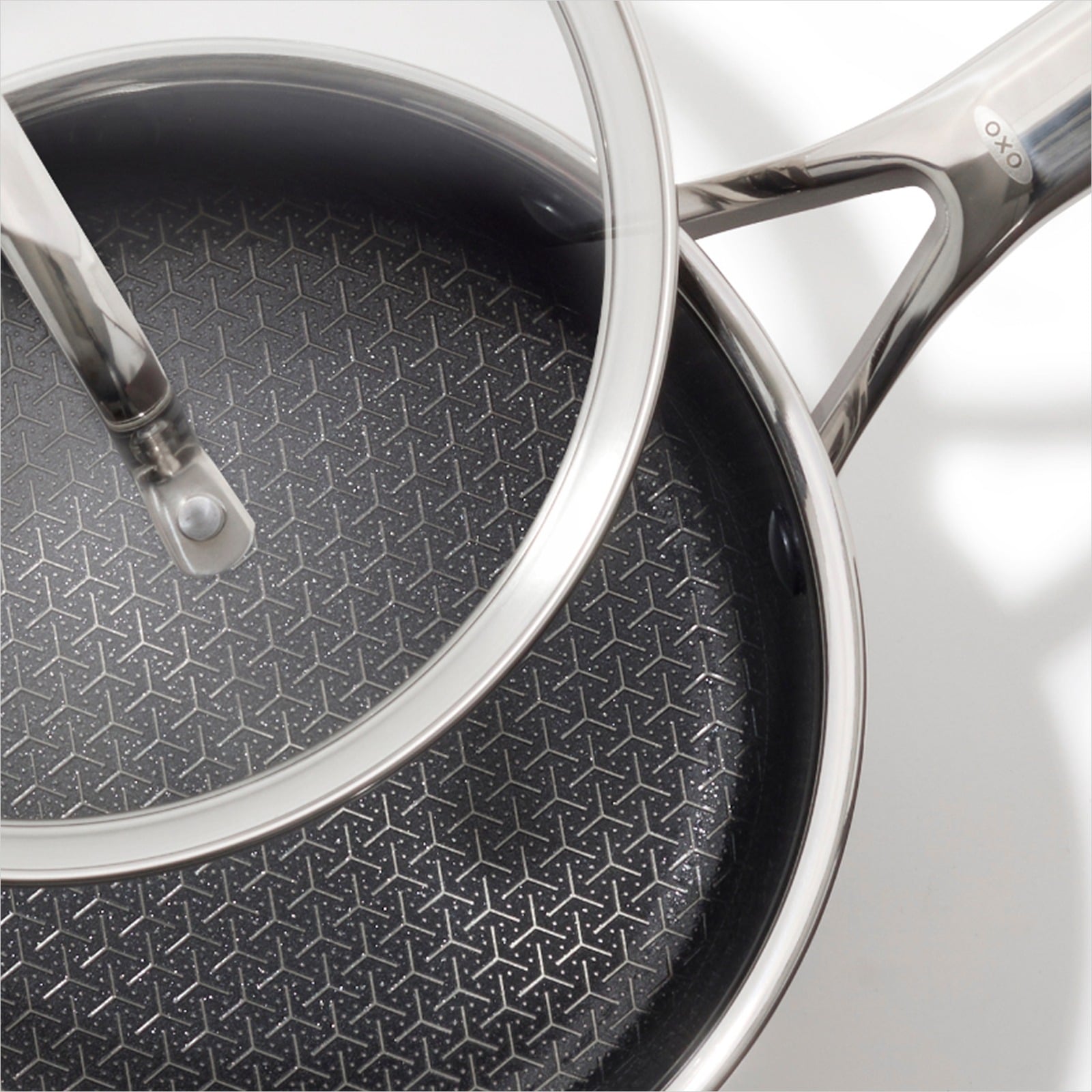 Trident Hybrid Non-Stick Stainless Steel 2.5 Qt Saucepan with Lid  specifications tab image one
