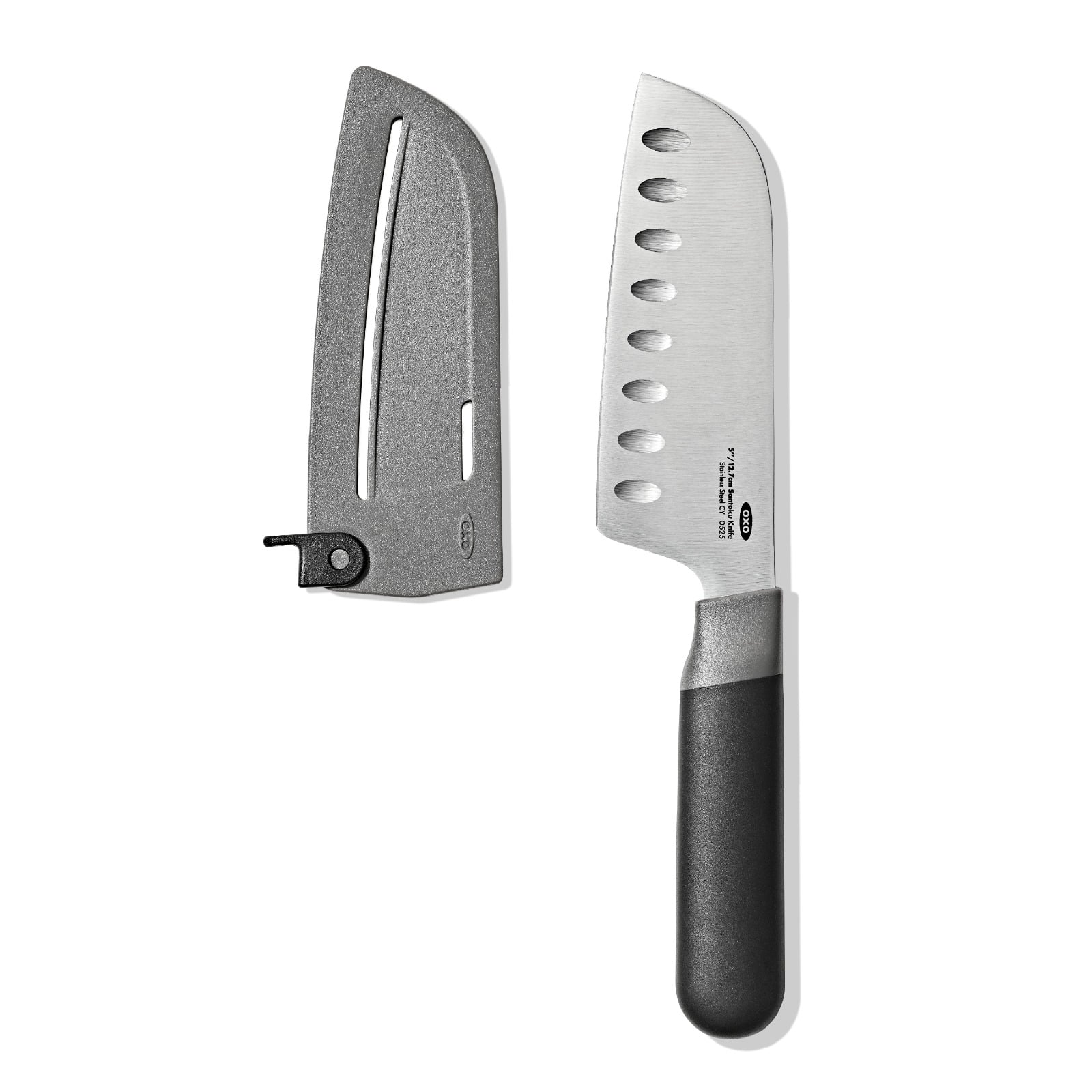5 in Santoku Knife with Locking Sheath details tab image.