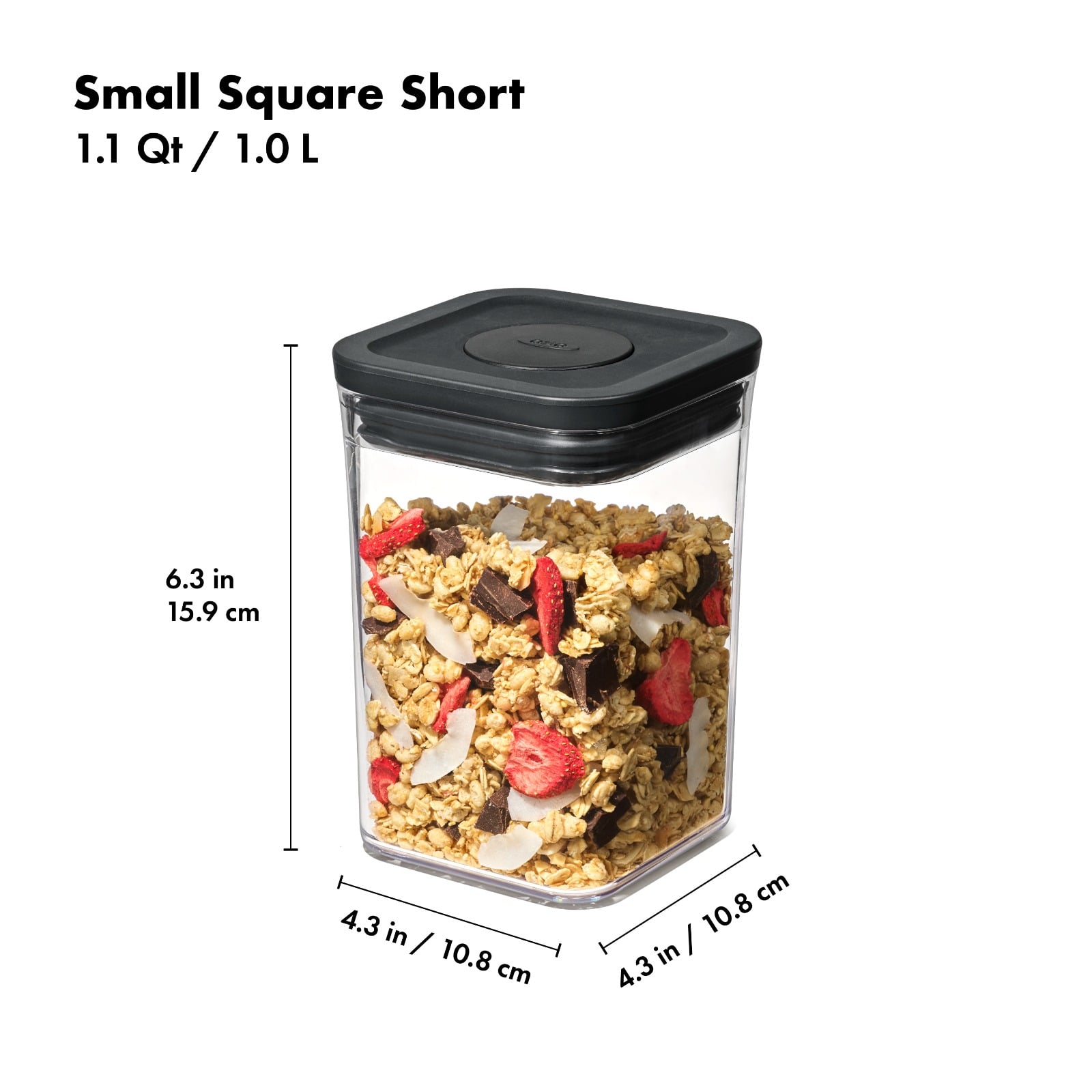 3-Piece POP Container Set - Matte Black specifications tab image two