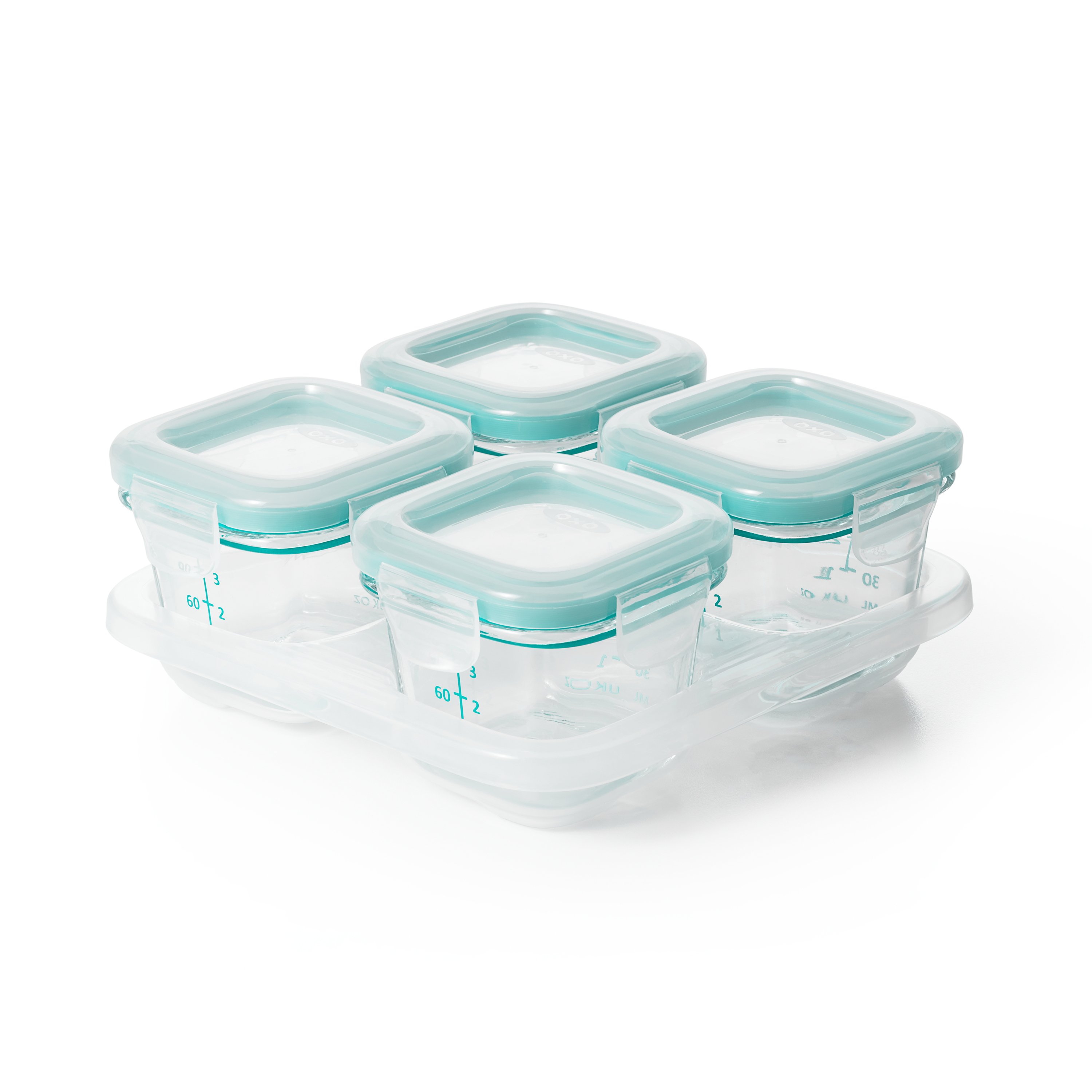 4 oz Glass Baby Blocks™ Freezer Storage Containers - Teal