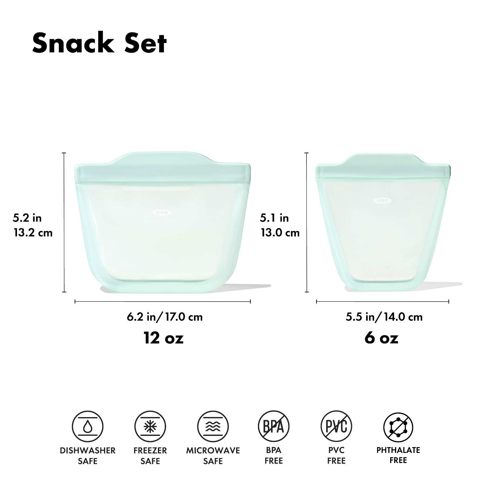Tot Silicone Reusable Bags – 2 Piece Mixed Snack Set specifications tab image two