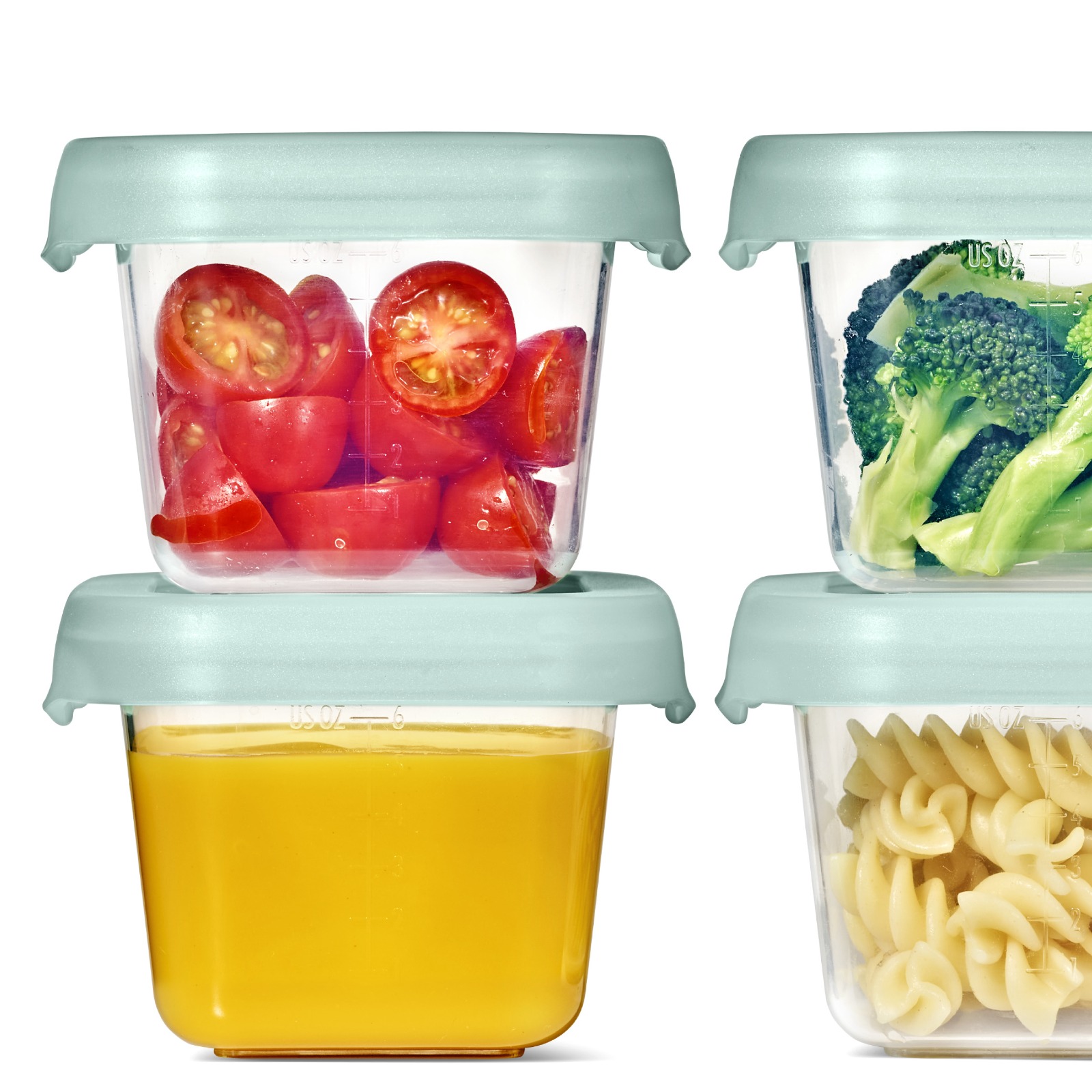 Baby Blocks Food Storage Containers (6 oz) - Opal details tab image.